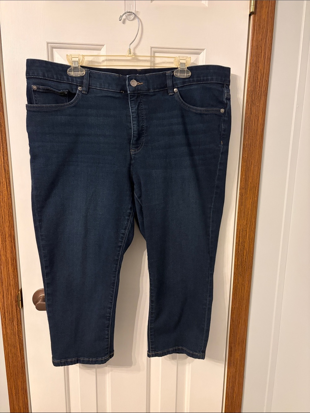 Chaps Dark Blue Cropped Stretch Jeans
